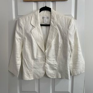 Worthington linen blazer, slightly off-white, size 10